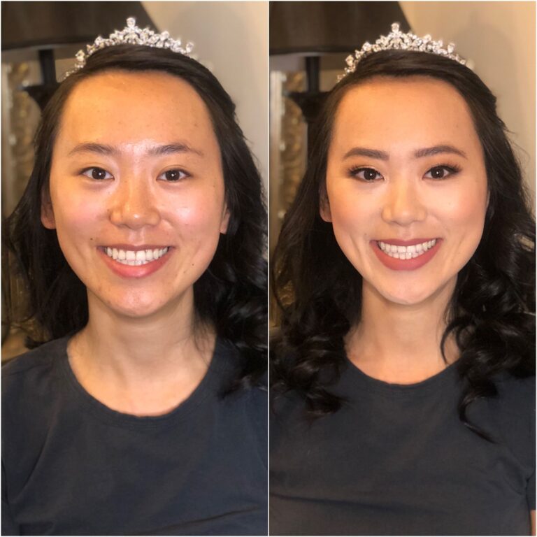 Natural makeup for a bride
