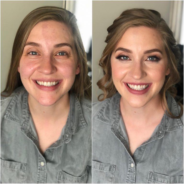 Brunette bride with braided wedding hairstyle