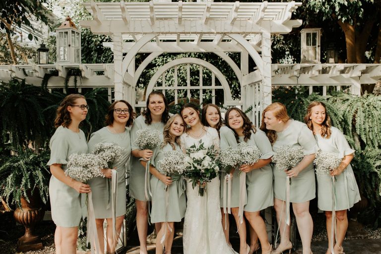 Bridal Party in sage green
